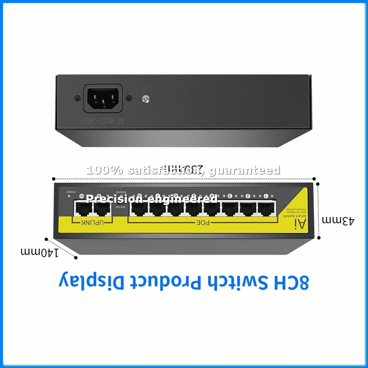 48V 8Ports POE Switch Ethernet - đánh giá và giá Security Ip Camera