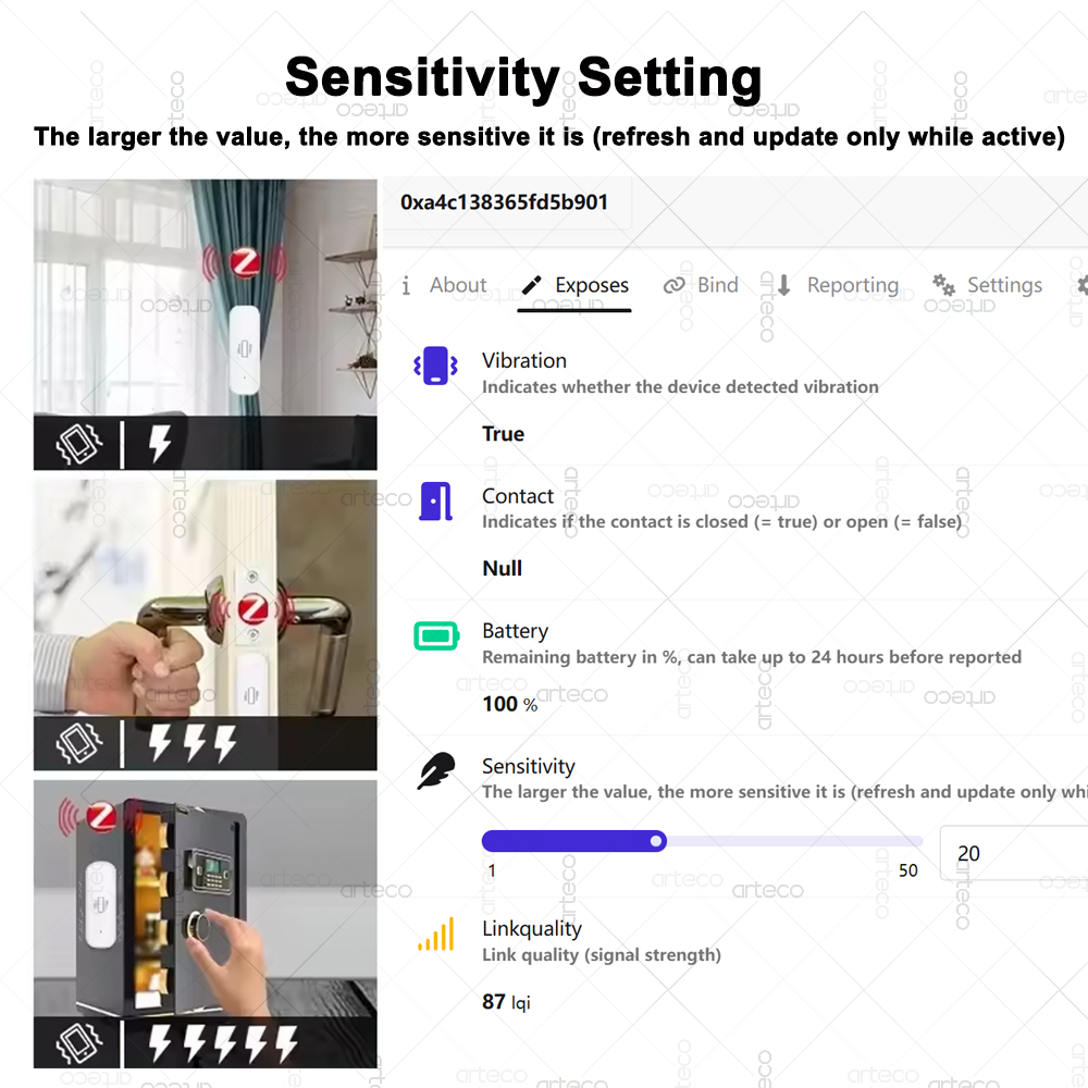 Smart ZigBee 3.0 Vibration Sen - đánh giá và giá Smart Home Zigbee 3.0