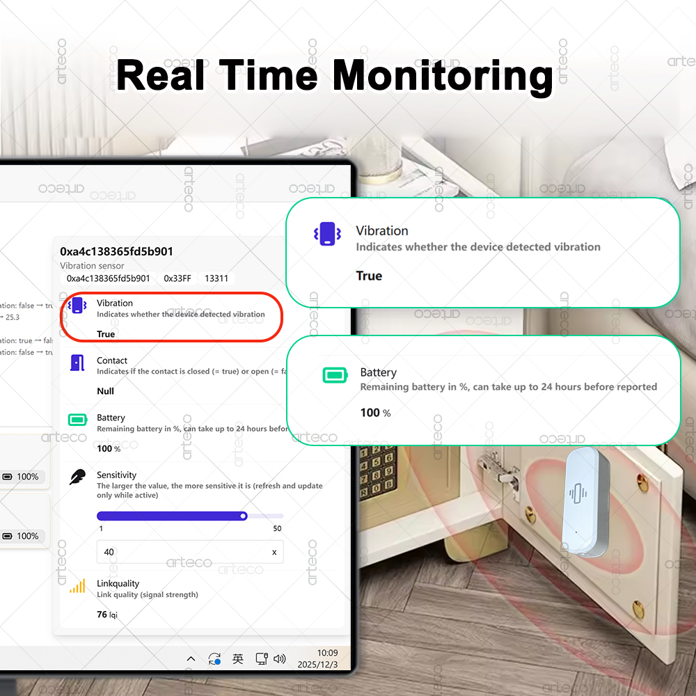 Smart ZigBee 3.0 Vibration Sen - đánh giá và giá Smart Home Zigbee 3.0