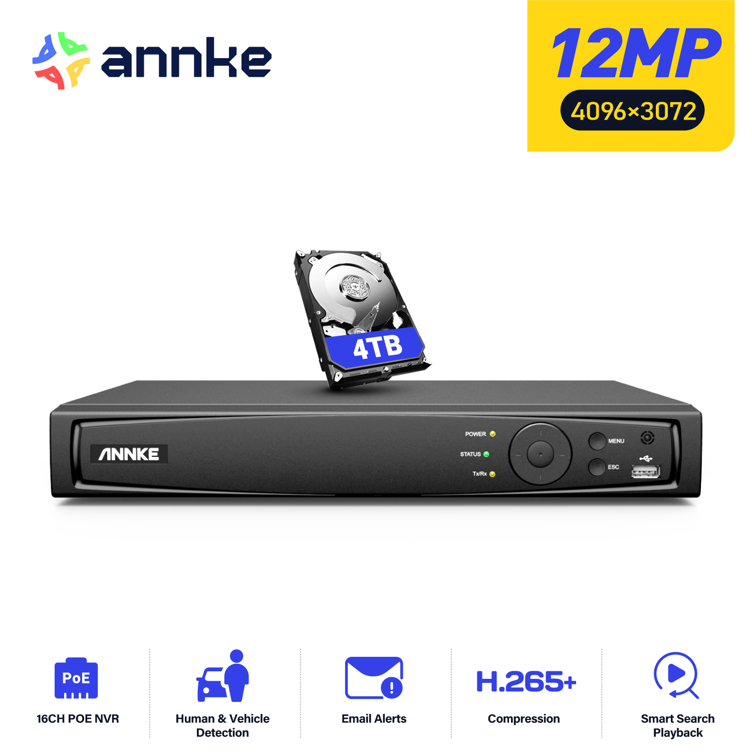 ANNKE 12MP POE NVR Network Vid - đánh giá và giá Security Ip Camera