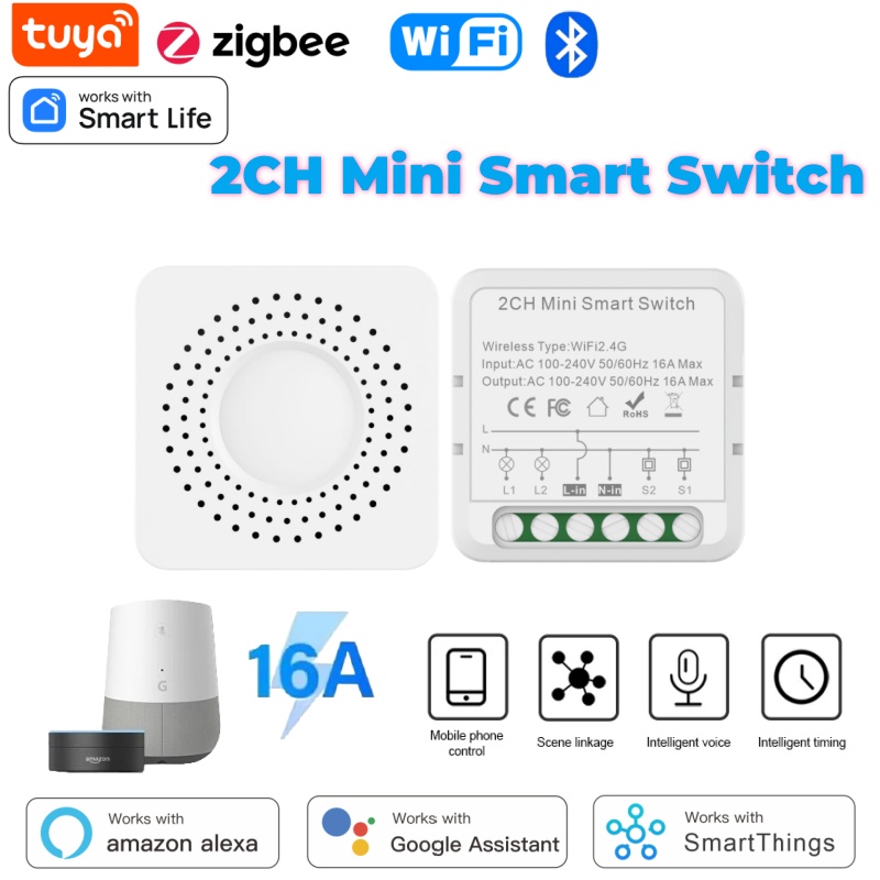 Tuya Mini Smart Switch WiFi 1- - đánh giá và giá Smart Home Google Assistant