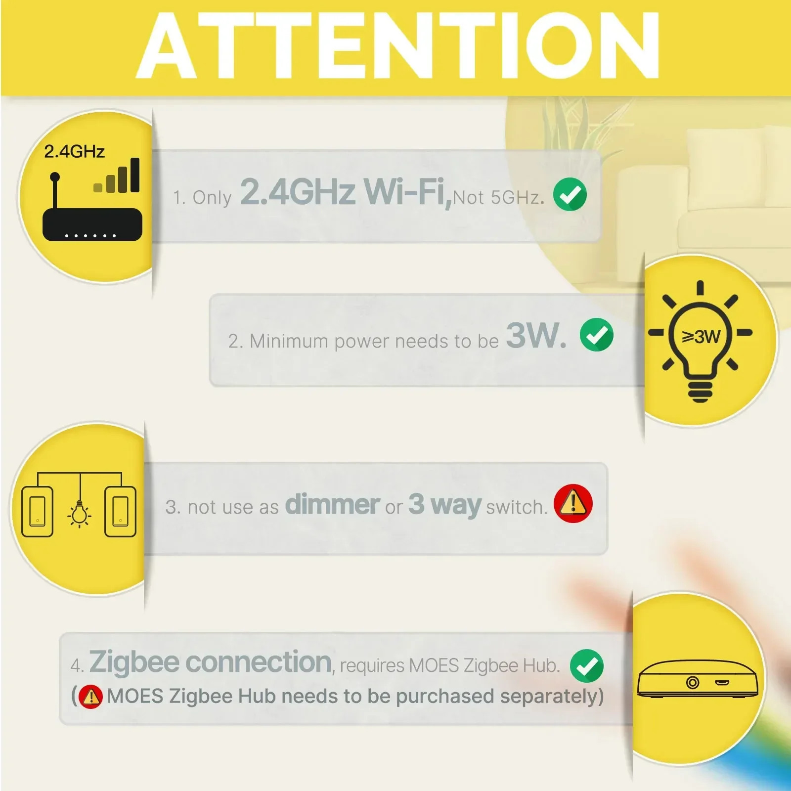 MOES Tuya ZigBee US Smart Ligh - đánh giá và giá Smart Home Google Assistant